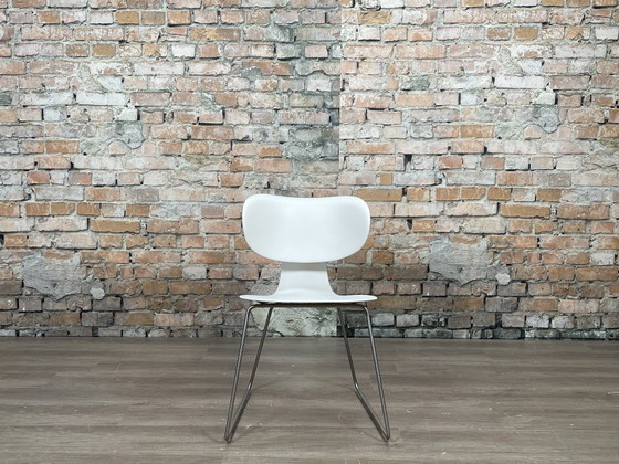 Sawaya & Moroni Maxima Set of 6 – White | William Sawaya – Dining chairs, Plastic, Chrome (photo 8 of 12)