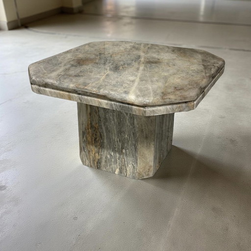 Vintage marble side table, Italy 1979