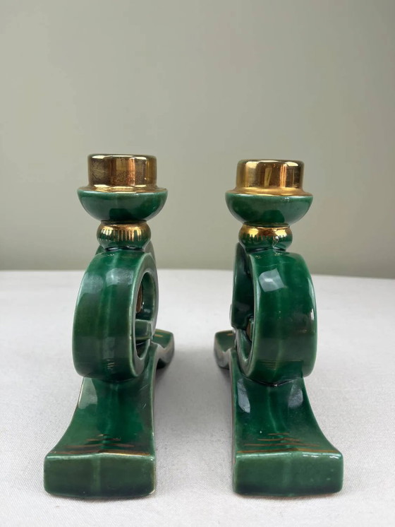 Keramik-Kerzenhalter aus den 1950er Jahren – Porcelain, Vintage (photo 6 of 15)