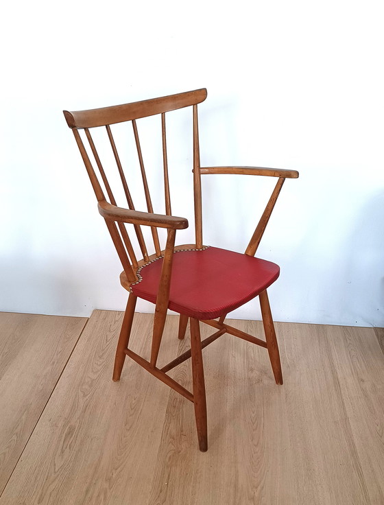 Image 1 of Twee Vijftiger Jaren Eetkamerstoelen