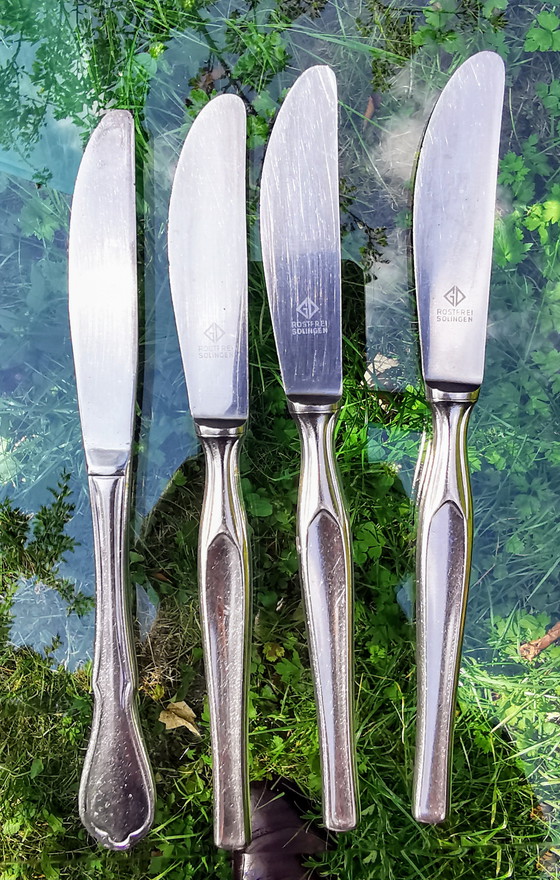 Image 1 of Cutlery sets, oa Gero zilmeta, Gero, Amefa, Sola along with salad servers and loose knives