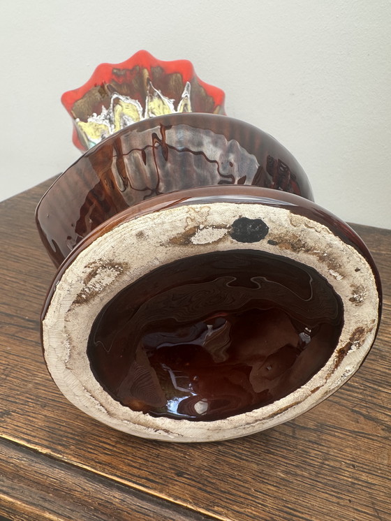 Image 1 of Grand Vase attribué Vallauris H 32 cm Forme Coquillage - Vintage 