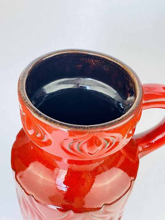 Image 1 of Scheurich Keramik 485-45 Amsterdam Onion vase, West Germany, 1970s, high-gloss red, exceptional condition, 46.5 cm