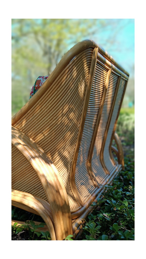 Image 1 of Divano tropicale vintage in bambù e rattan