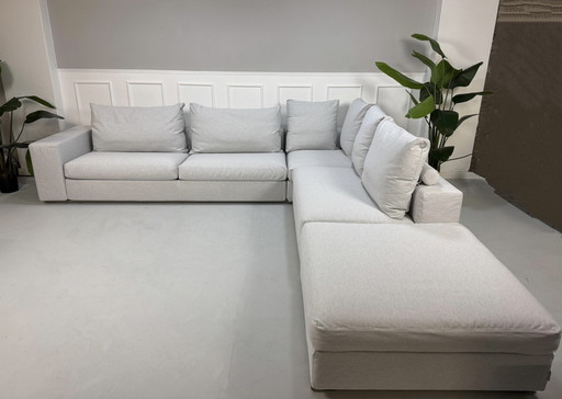 Flexform Groundpiece Designer Sofa Stoff Grau Couch Ecksofa