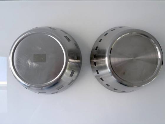 Set di 2 Ciotole di design geometriche vintage in acciaio inossidabile – rvs (photo 7 of 10)