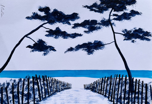 Ink on white paper, 30x21cm