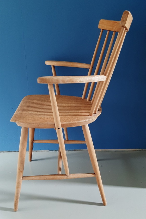Midcentury spijlenstoel jaren '60 Pastoe – Stoelen / fauteuils, Wood (photo 8 of 24)