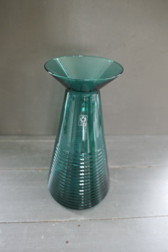 Grand Vase Vintage en Verre Vetreria Etrusca Made In Italy – Glass (photo 3 of 9)