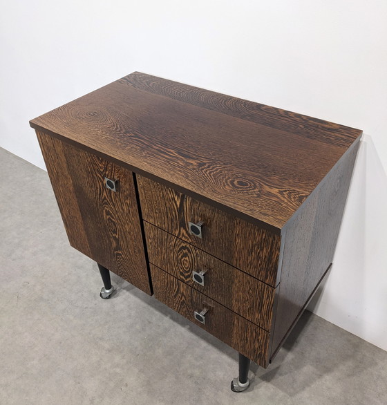 Image 1 of Vintage Wenge Chest of Drawers on Castors