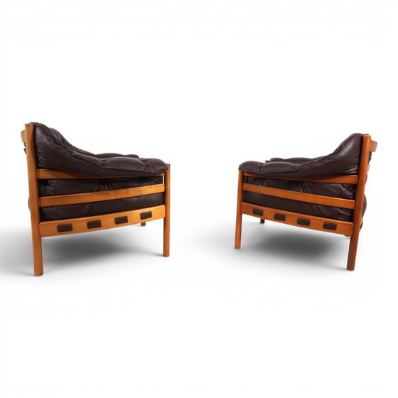 Ein Paar Coja-Ledersessel von Sven Ellekaer, 1960 – Leather, Wood (photo 9 of 12)
