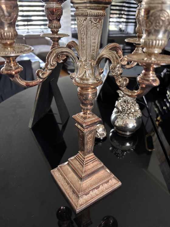 2 Beautiful genuine silver candlesticks, weight 3.4 kg – Candle holders (photo 6 of 6)