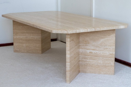 Vintage Travertin Couchtisch