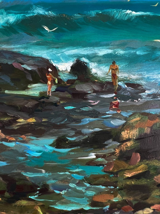 Image 1 of Seashore with People