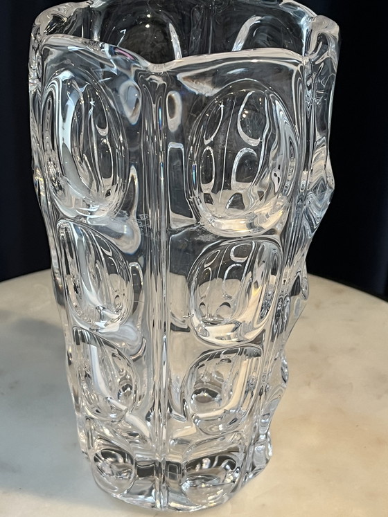 Image 1 of Vase vintage Sklo Union « Lens » style Mid-Century Modern