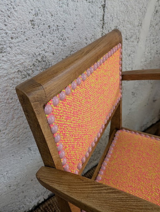 Coppia di Poltrone vintage restaurate – Tessuto ÉLITIS di alta gamma – Pezzi unici – fauteuils, Textile