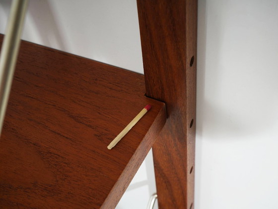 Danish Teak Veneer Modular Shelving System From The 1970s, Five Adjustable Shelves – Bookcases, Wood (photo 12 of 18)