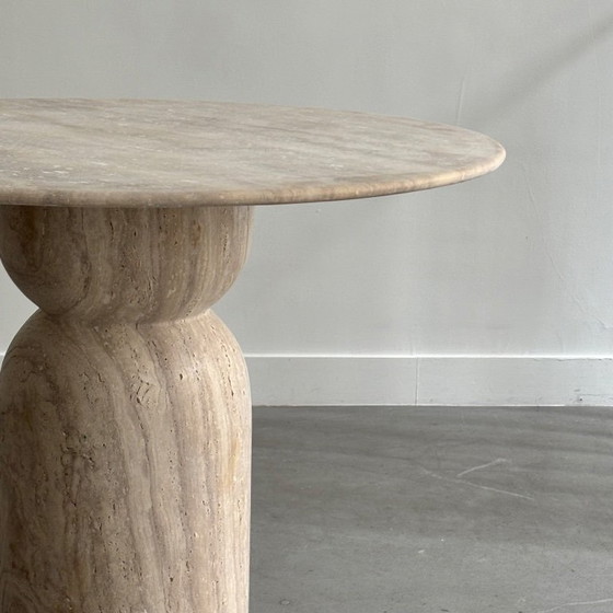 Image 1 of Travertine dining table