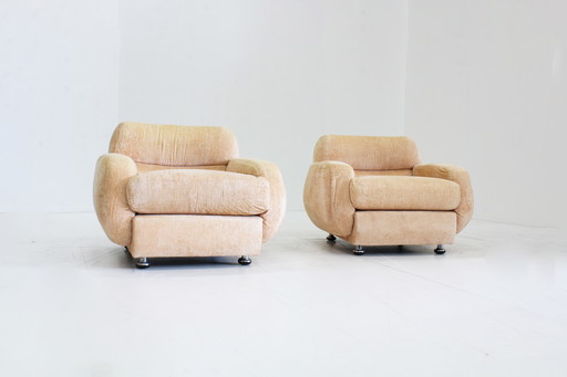 Ensemble de fauteuils italiens vintage 1970