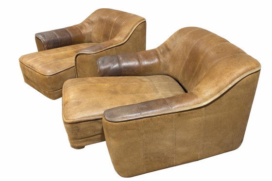 Image 1 of de sede ds 44 leren fauteuils, 2 stuks