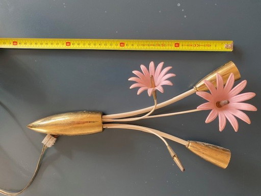 Vintage Wall Light With Flowers