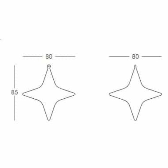 Image 1 of 2x Slide Studio Design Italy Sirio Lampen, weiße Sternform