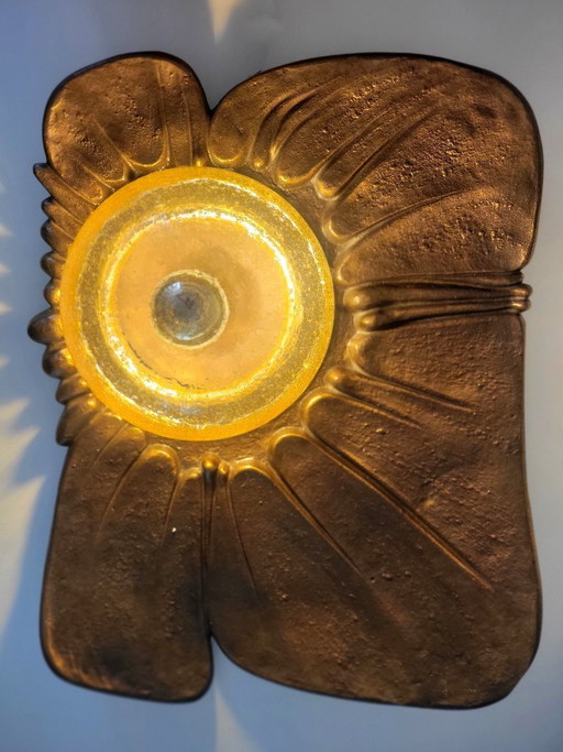 Monumental Sculptural Bronze Wall or Table Lamp 1960's