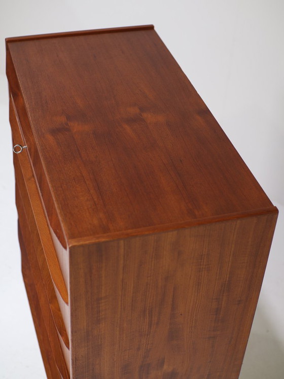 Image 1 of Tall chest of drawers vintage teak Danish 1960s tallboy