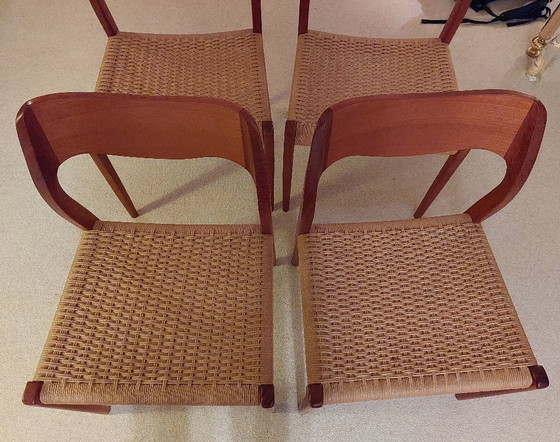 Image 1 of 4 sedie Niels Otto Møller, modello 71, design danese