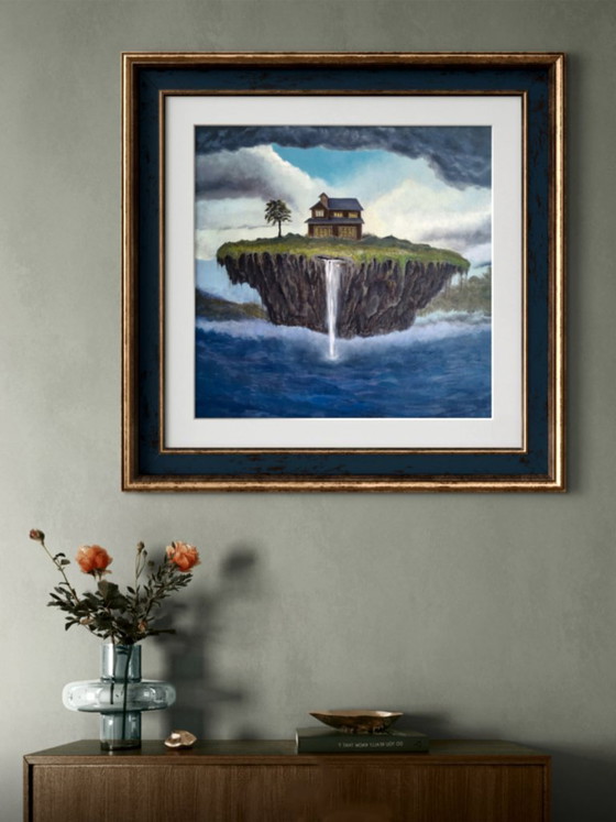 Image 1 of Là où la tempête s'achève - peinture à l'huile de Byron Ray