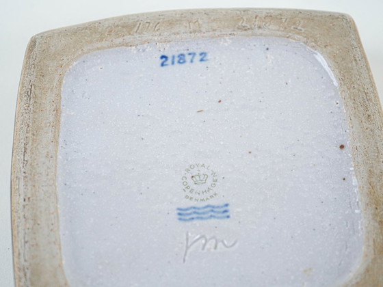 Bol en céramique, design danois, années 1960, fabriqué par Royal Copenhagen, Marron, Vintage (photo 8 sur 9)