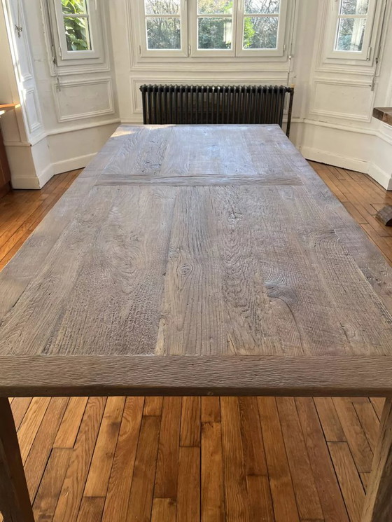 Image 1 of Large Provence farmhouse table in solid oak - 300 x 100 cm