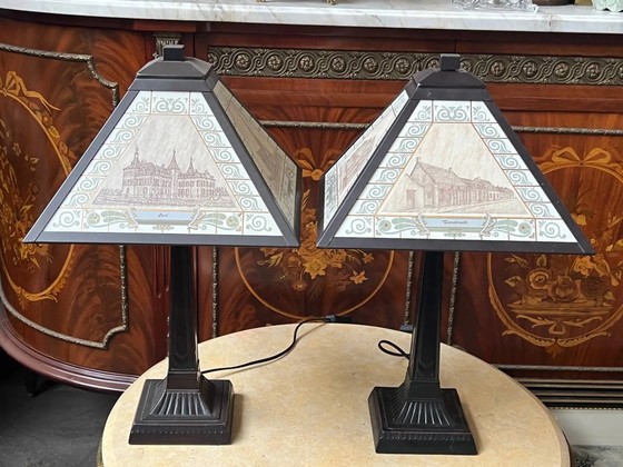 Pair of Art Deco table lamps by Atelier Decor Ar. – Crystal, Metal (photo 6 of 6)
