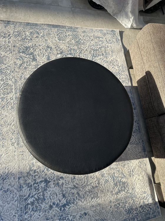 Image 1 of (Nuovo) Pouf nero fatto a mano (effetto pelle)
