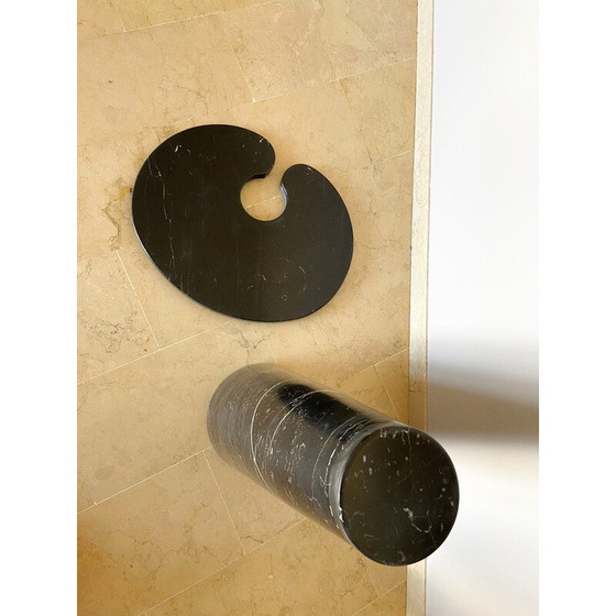 Image 1 of Vintage black marble coffee table, Italy 1970s
