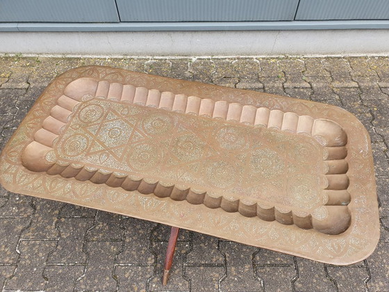 Image 1 of Large Moroccan (folding) coffee table for e.g. mezze