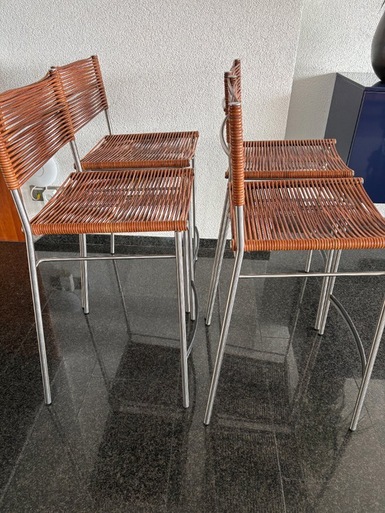 Image 1 of 4x Miss B Barstoelen Van Tito Agnoli - Pierantonio Bonacina