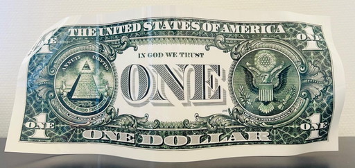 Kunstsculptuur ONE DOLLAR THE WHITE
