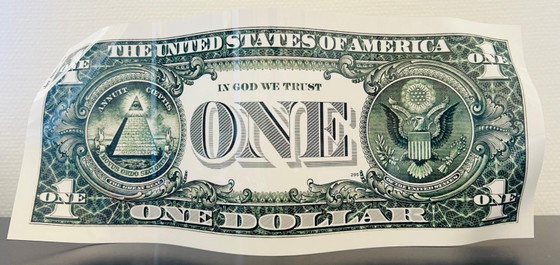 Image 1 of Kunstsculptuur ONE DOLLAR THE WHITE