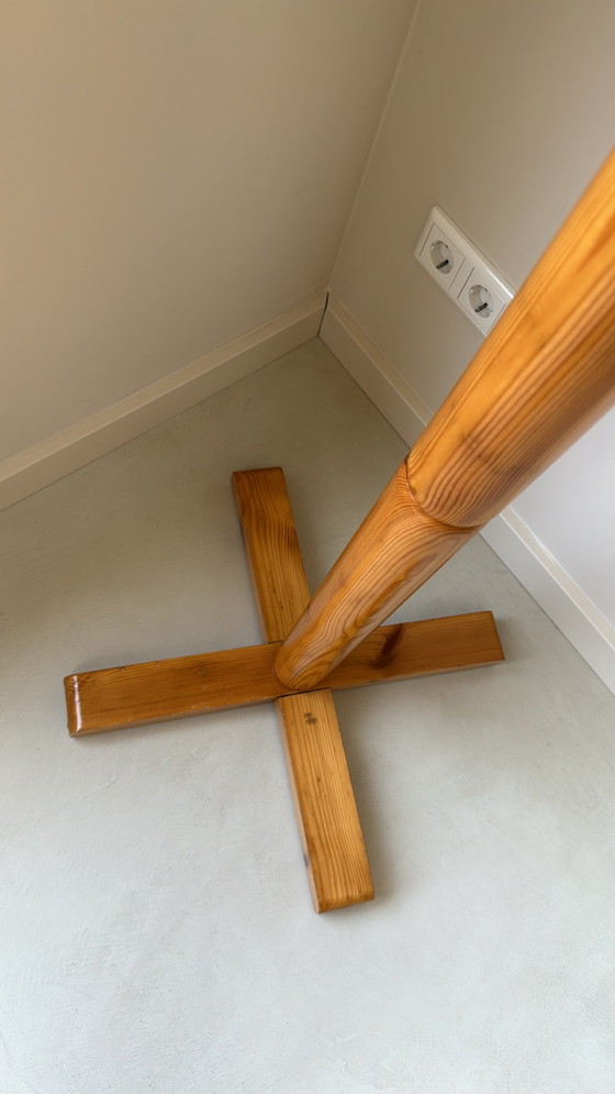 Image 1 of Vintage pine coat rack with spheres