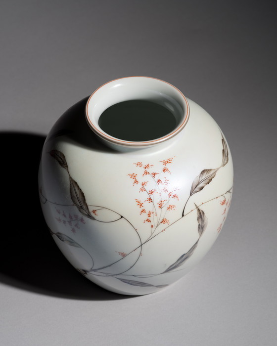 Image 1 of Rosenthal Fritz von Stockmayer Vase Duo Seidenglasur Handbemalt Signatur 2WW