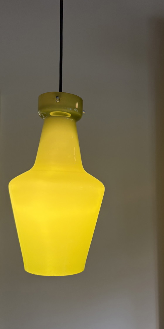 Image 1 of Lampada a sospensione Targetti Sankey in vetro opalino verde