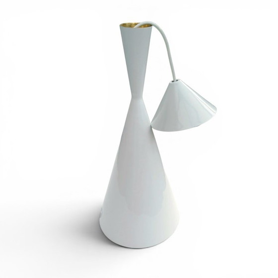 Image 1 of Set mit 2 Tom Dixon Beat Light Tall Pendelleuchten – Weiß/Messing