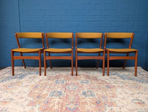4x vintage stoelen, Korup Stolefabrik model T21, jaren 60
