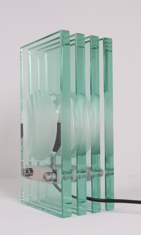 Image 1 of Set of 2 table lamps/glass objects by Giorgio Reggiori for Gallotti & Radice, 1960s, Italy