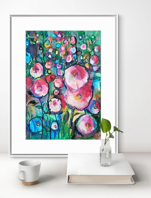 Etude with Mallows – Original A3 Oil Pastel Drawing