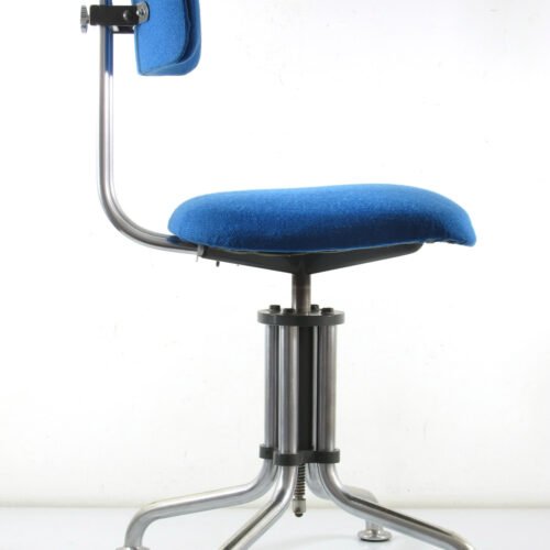 Sedia da scrivania Gispen blu vintage anni '30