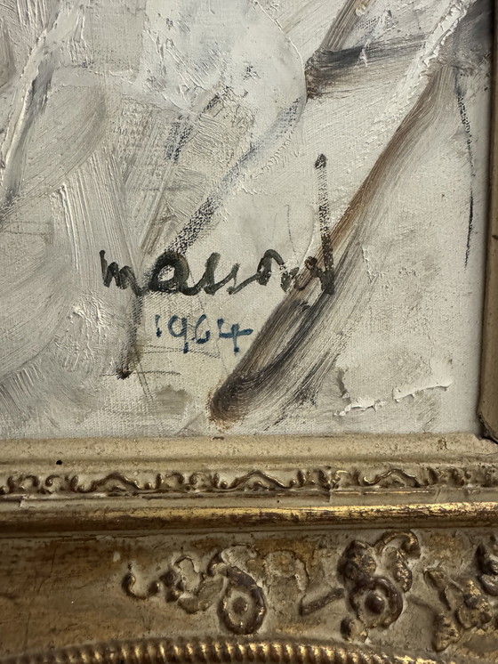 Image 1 of Portrait painting Armand Massonet 1964