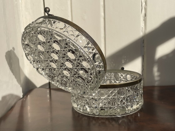 Image 1 of Portagioie o scatola portagioie in cristallo Baccarat, bijoux 1900-1930