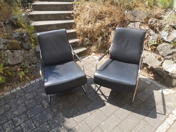 Fauteuils en cuir KOINOR, lot de 2 | Design Bauhaus | Excellent état – Leather, Chrome (photo 12 of 13)